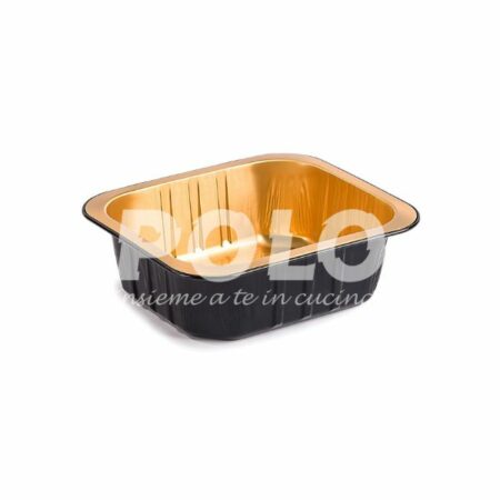 Vaschetta Allum. 1Porz Laccato Nero/Oro